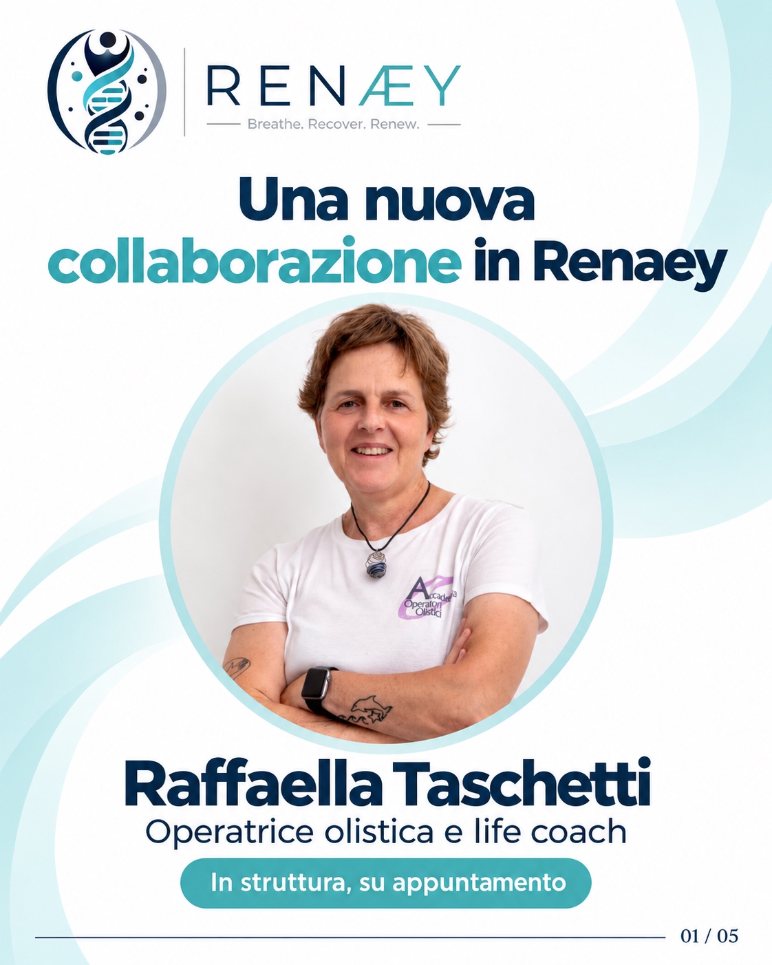 Raffaella Taschetti, operatrice olistica e life coach, collabora con Renaey su appuntamento